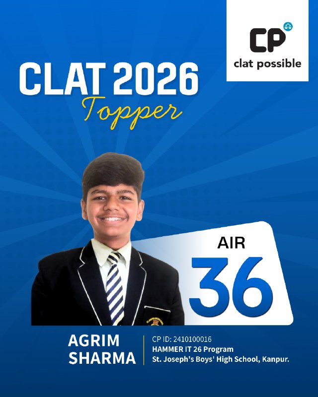 Clat Possible Clat 2026 Topper